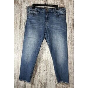 Wit & Wisdom Ab-Solution Raw Hem Straight Leg Jeans Stretchy Sz 16P